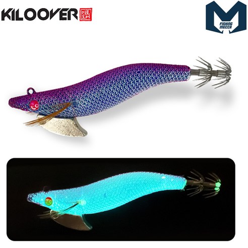 피싱메카 키로오버 톨피도 버젼2 팁런에기 3호 선상에기 팁런전용, 35g, 5번 퍼플블루-바디축광