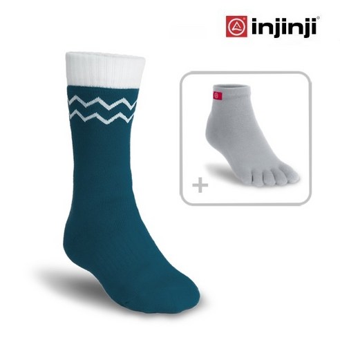 [Weshop][INJINJI NEW EcoWool] 뉴 에코울 퍼포먼스 세트 (울양말+발가락 라이너 세트), 레드 1세트, 1개