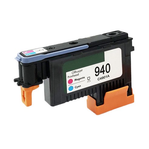 프린터 940 프린트 헤드 C4900A HP 8000 8500 8500A A809A A809N A811A A909A A909N A910G A910N 프린터 부품 원활한 인쇄 용지 잼, 4.7x4.7x2인치 패키지, 빨강 파랑, ABS 플라스틱