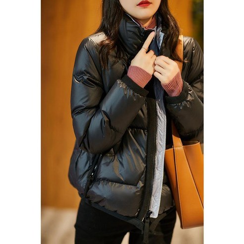 새로운 화이트 오리 얇은 재킷 여성의 짧은 짧은 한국어 스타일 패션 모든 일치 대형 사이즈 코트