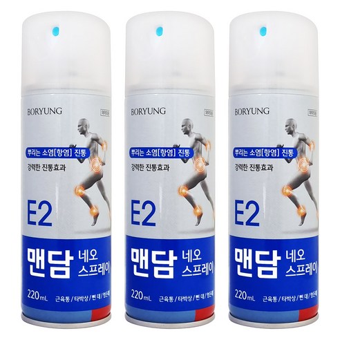 보령메디앙스 맨담 네오스프레이 파스 220ml, 3개, 1개입