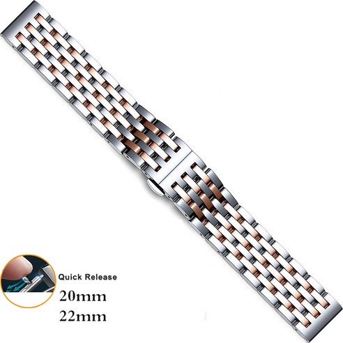 삼성 갤럭시 와치 4 클래식 46mm 42mm 스트랩 Galaxy Watch 4 44mm 40mm 럭셔리 스테인레스 스틸 손목 밴드 20mm 22mm 퀵 릴리스 시계줄, #6