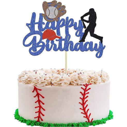이벤트홀릭 야구 생일 파티 케이크 토퍼, 1개