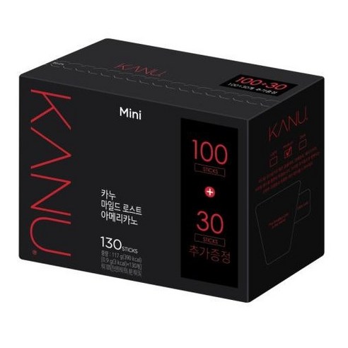 맥심 카누 미니 마일드 로스트 아메리카노 130T 1박스, 1개, 117g, 130개입