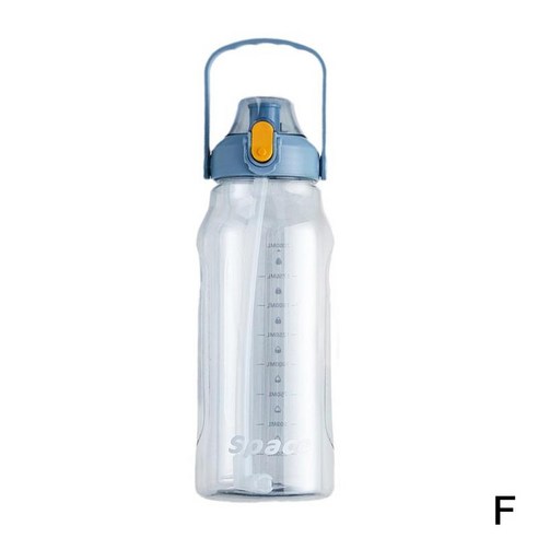 2000ml 대용량 Waterbottle 물병 스포츠 플라스크 캠핑 하이킹 관광 여행 음료 물 병 시간 마커, Blue