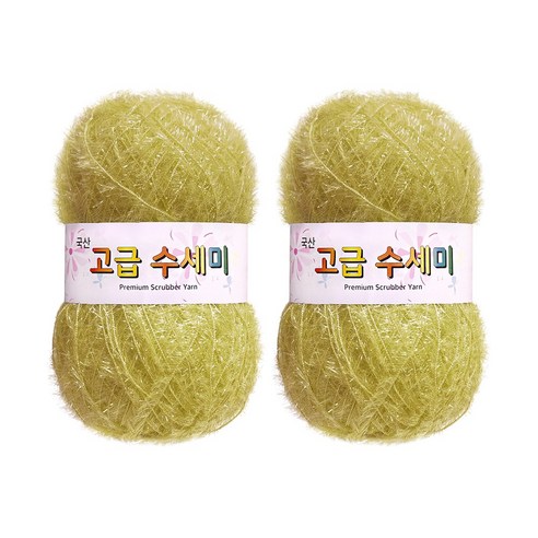 울클럽 별꽃수세미 만들기 DIY 고급수세미실 80g 2볼세트, 160올리브버터