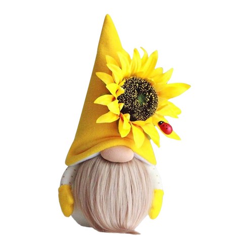 MTSHOP 견면 벨벳 그놈 장식품 익명의 휴일 드워프 스웨덴 인형 장식, 노랑, 플란넬