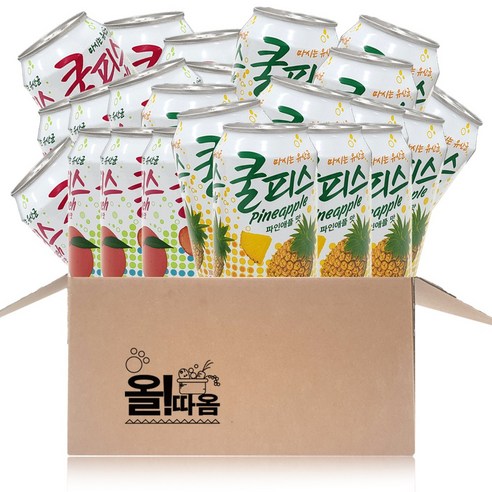 동원 쿨피스 복숭아맛350ml 12캔+파인애플맛350ml 12캔, 동원 쿨피스 350ml(복숭아12캔+파인애플12캔)