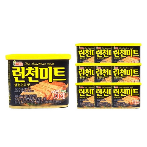 롯데햄 런천미트, 340g, 10개