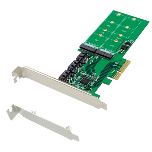 PCI-E to Sata 확장 카드 PCI-E x 4 JMB585 M.2 키 B + SATA 3.0 NGFF 6G 하드 디스크 변환 카드, 보여진 바와 같이, 하나