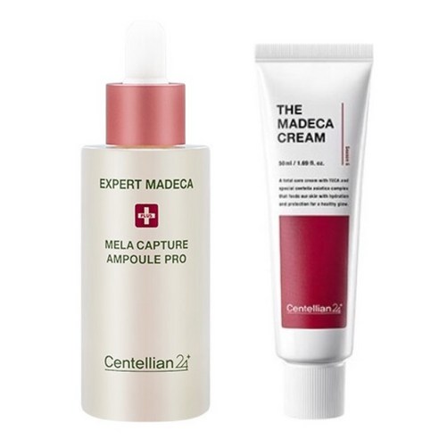 동국제약 센텔리안24 엑스퍼트 마데카 멜라 캡처 기미 관리 앰플 프로 30ml + 더 마데카 크림 50ml 기미 잡티 속건조 수분 보습, 1개