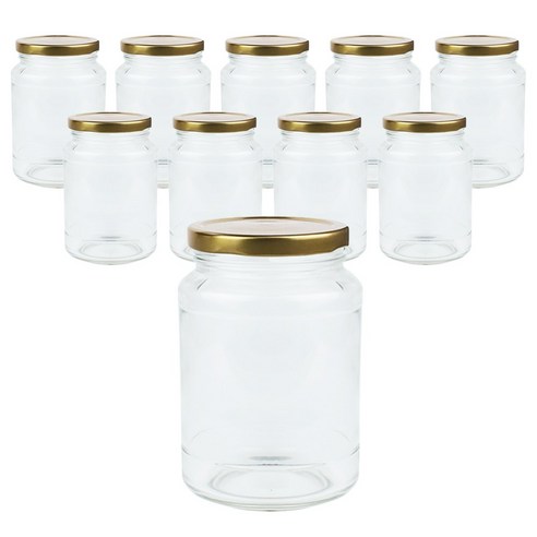 가인글로벌 청병500 유리병 러그캡 골드, 10개, 430ml