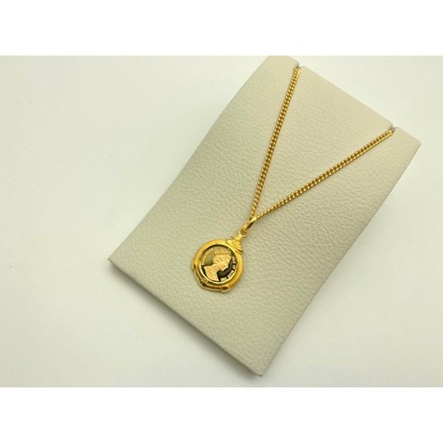 PURE GOLD 24K 순금 5돈 엘리자베스 코인 목걸이(18K 연결고리 장식)는 순금 목걸이, 엘리자베스 코인, 24K, 여성용, 주문제작을 위한 제품입니다.