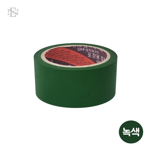 (국내산 컬러 박스테이프 녹색-1개) OPP 택배 포장, 1개