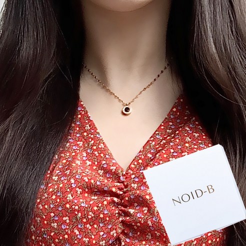 노이드비 써지컬스틸 크리스탈 고급 여성목걸이