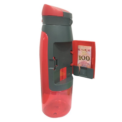 750ml 휴대용 대용량 야외 스포츠 공간 물 컵 창조적 인 플라스틱 피트니스 승마 주전자, 레드