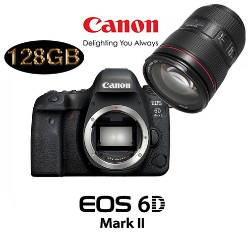 캐논 EOS 6D Mark Il BODY + 렌즈구성 풀패키지 PACKAGE, EF 24-105mm F4L IS II USM + SD128GB + 보호필름