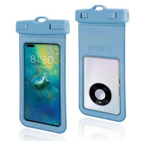 예더마켓 IPX8 원터치 잠금 핸드폰방수팩+넥스트랩, 블루