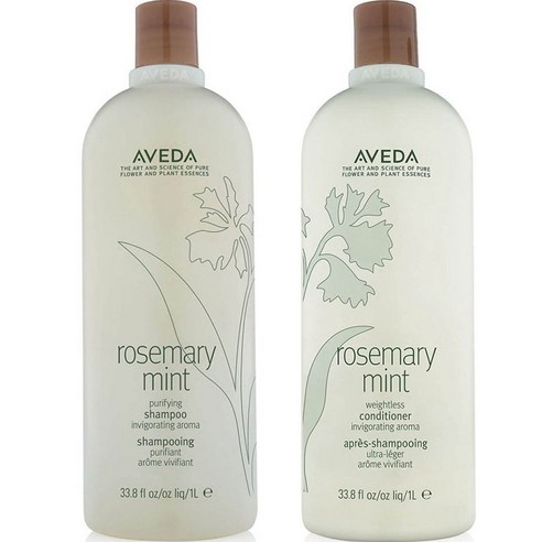 아베다 로즈마리 민트 퓨리파잉 샴푸, 1개, 샴푸 1000ml + 컨디셔너 1000ml