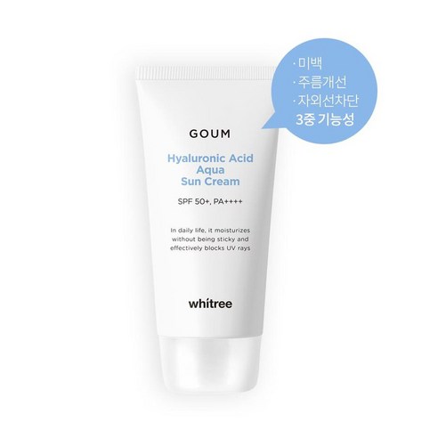 화이트리 고움 히알루론산 수분 선크림 60ml / 선밀크 에센스, 3개