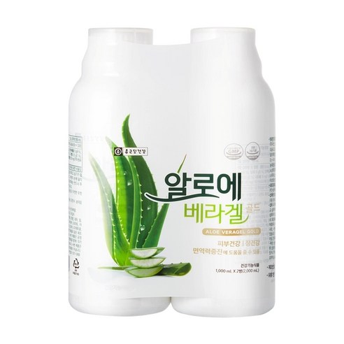 종근당건강 먹는 알로에 베라 겔 골드 1000ml x 2병, 1L, 2개 알로에베라생잎5kg