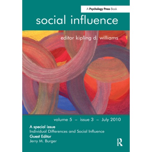 (영문도서) Individual Differences and Social Influence Paperback, Psychology Press, English, 9781848727342