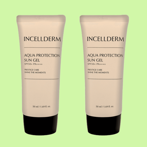 인셀덤 선크림 아쿠아 프로텍션 썬젤 최신정품 50ml x2개, 인셀덤 선크림 아쿠아 프로텍션 썬젤 2개