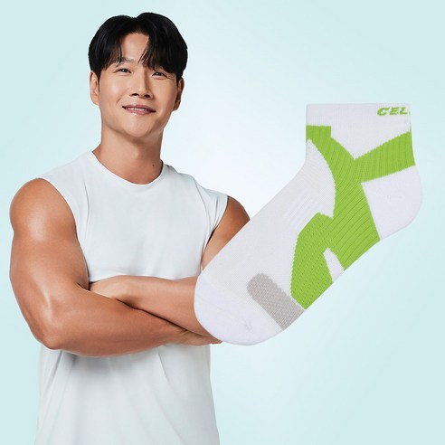 [셀버린 테이핑 양말 여자단목] 발목보호대 크로스핏 마라톤 러닝양말 발목테이핑, 화이트, 1개
