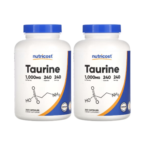 [2+1] 뉴트리코스트 타우린 1000mg 240캡슐 TAURINE / 해외직구 미국정품, 240회분, 3개