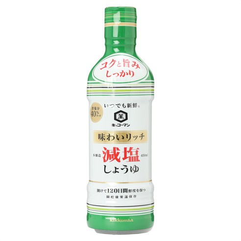 기꼬만 리치 저염 간장, 450ml, 1개
