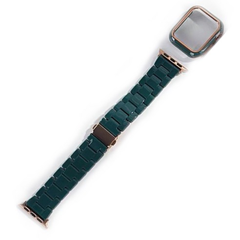 메이리앤 애플워치 스트랩+애플워치 케이스, 그린 42 44mm