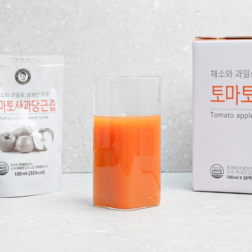 [김재식헬스푸드] 토마토 사과 당근즙 100ml 30팩, 1개