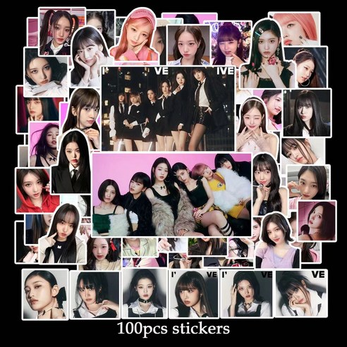 오커린 아이브 도무송 스티커 100매 IVE 굿즈 아이돌 걸그룹, IVE-STICKER-6