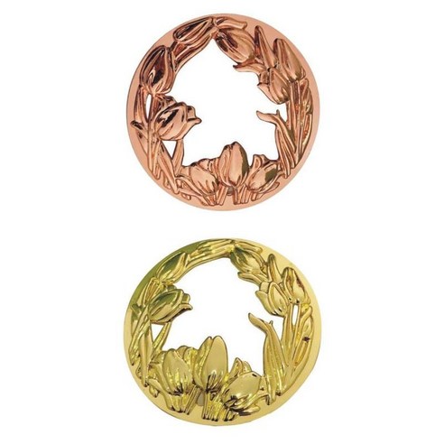 2pcs 캔들 토퍼 액세서리 향이 나는 73-81mm 항아리 캔들 럭셔리 골드, 82MM, 합금