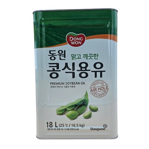 동원 대두유18L 업소용 대용량 말통, 1통, 18L