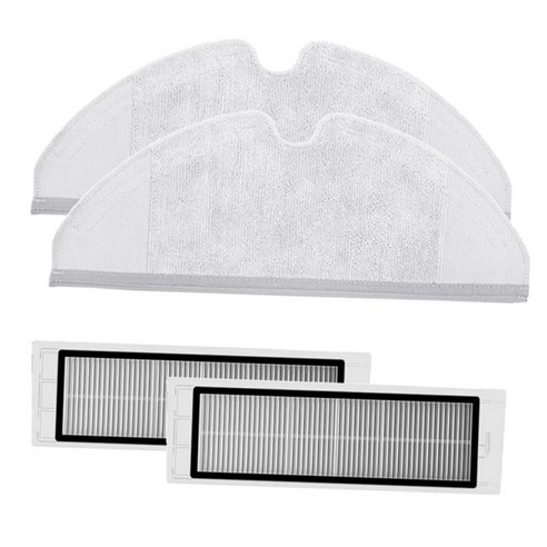 2pcs 패드 2pcs HEPA 필터 Roborock 로봇 진공 청소기, 설명, 코튼, 설명