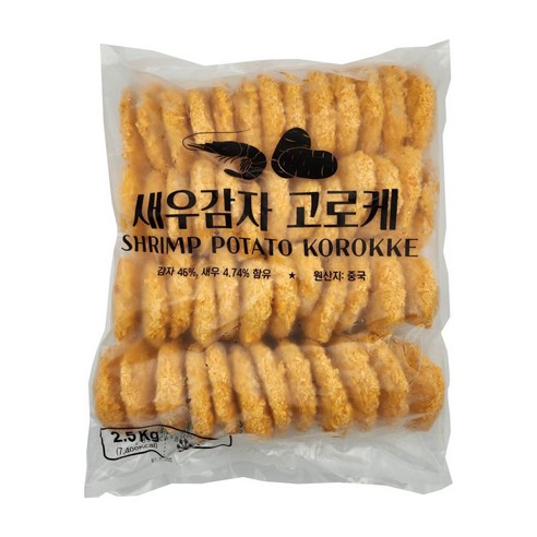 농우 새우감자 고로케(업소용) 50개 세트, 2.5kg 농우 새우감자 고로케(업소용) 50개 세트, 2.5kg