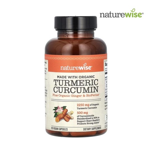 네이쳐와이즈 미셀화 터메릭 커큐민 2세대 2250mg 455배 90정 / NatureWise Curcumin Turmeric 2250mg 90Ct, 90개