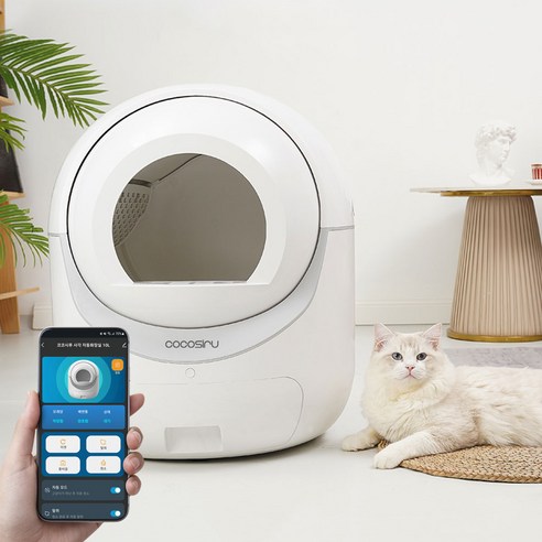 코코시루 고양이 어플 무게측정 안전센서 자동 화장실 C10LBF