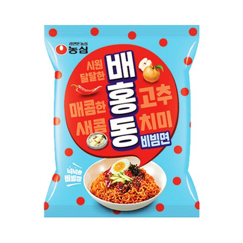 농심 고시원 자취템 야식 배홍동비빔면(137gX4) pc방 만화방 해장