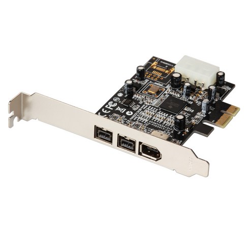 Xzante IOCREST PCIE-IEEE 1394 어댑터 카드 PCI 표현하다 3 포트 파이어와이어 800 1394B 및 1394A PCIe 1.1 X1 TI XIO2213B 칩셋, 검은 색