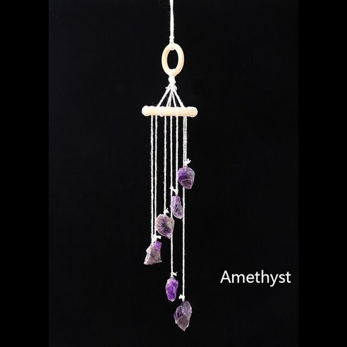 FREELIFE 장식 현관종 도어벨 풍경종 인테리어 소품 매단 장식물 크리스탈 윈드 차임 VF-825, Amethyst-209