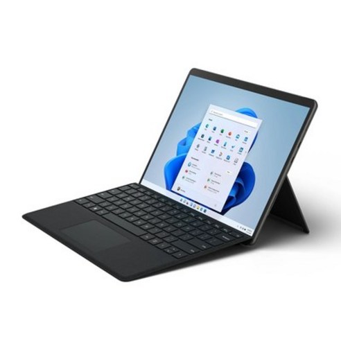 마이크로소프트 2022 서피스 프로 8 13 + 블랙 타입커버, 플래티넘(Surface Pro8), 블랙(타입커버), 코어i5 11세대, 128GB, 8GB, WIN11 Home, 8PN-00014(Surface Pro), 8XA-00017(타입커버)