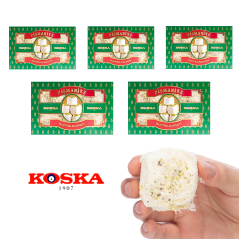 터키 피스마니에 피스타치오 코스카 구름과자 디저트 간식, 250g, 5개
