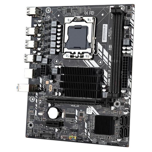 x58m 2.0 컴퓨터 마더 보드 1366-핀 제온 CPU x5650 5670 지원 DDR3 ECC 메모리 게임 키트 마더 보드, 보여진 바와 같이, 하나