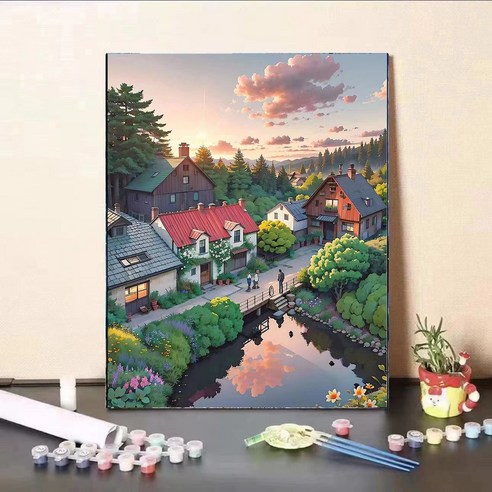 DIY 명화그리기 유화 그림 그리기 아크릴화 30*40cm, P타입, 1개