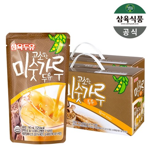 삼육두유 고소한 미숫가루 두유 190ml 30팩 미숫가루우유 삼육두유 고소한 미숫가루 두유 190ml 30팩 미숫가루우유