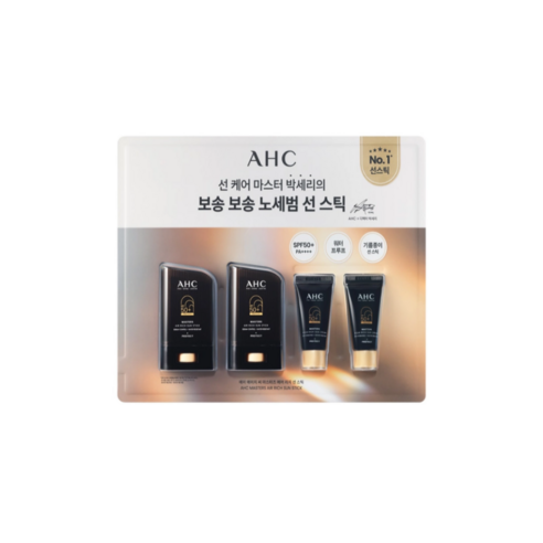 AHC 마스터즈 선스틱 기획세트(선스틱+선크림), 2개