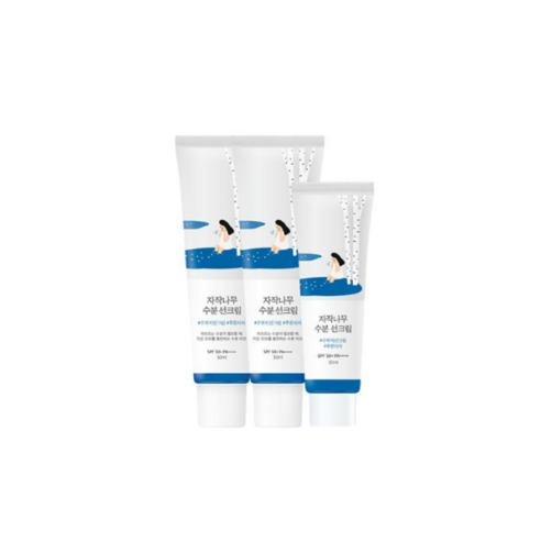 라운드랩 자작나무 수분 선크림 1+1 한정기획 리뷰 자작나무수분선크림