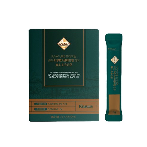 알네이쳐 100만 역가수치높은 곡물발효효소 효소유산균 글루텐분해 카므트, 90g, 1박스